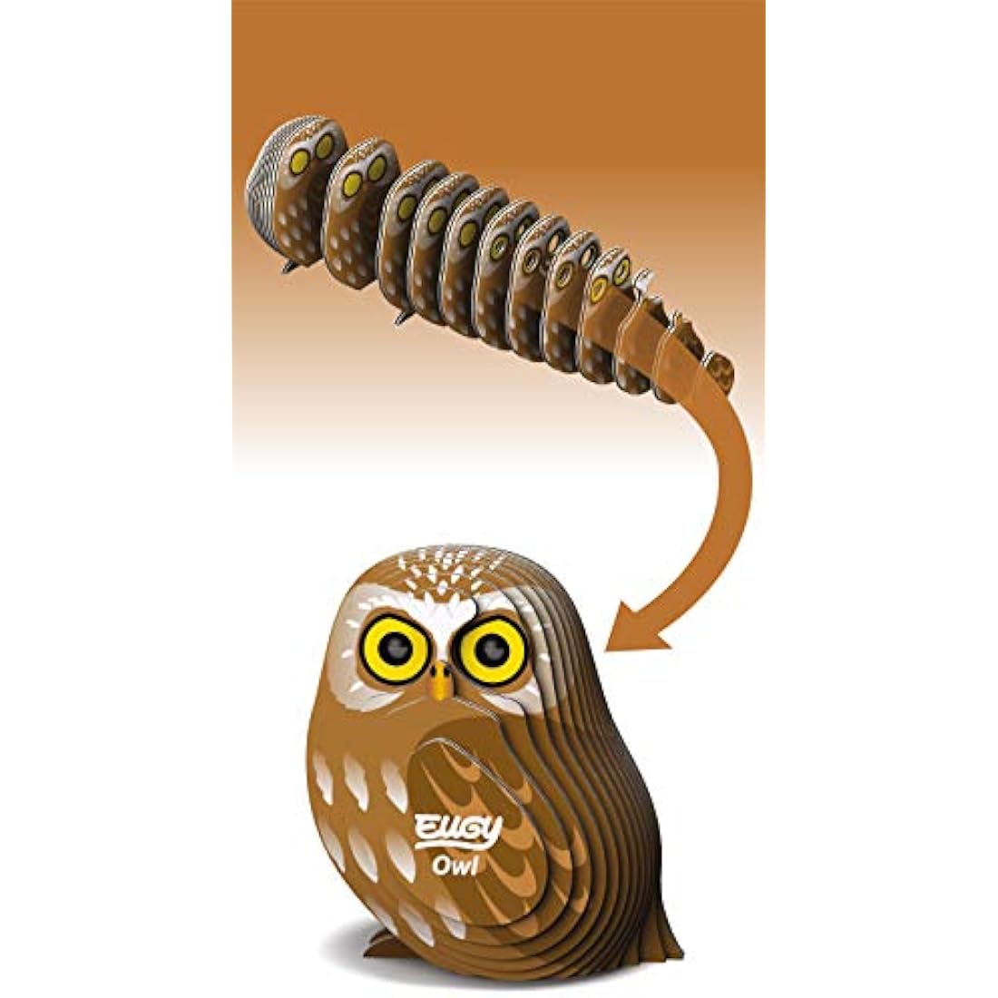 EUGY 3D Owl Model – Eco-Friendly DIY Animal Craft Collectible Puzzle