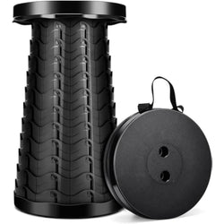 LUXJET Portable Telescopic Folding Stool – 180kg Capacity Retractable Seat
