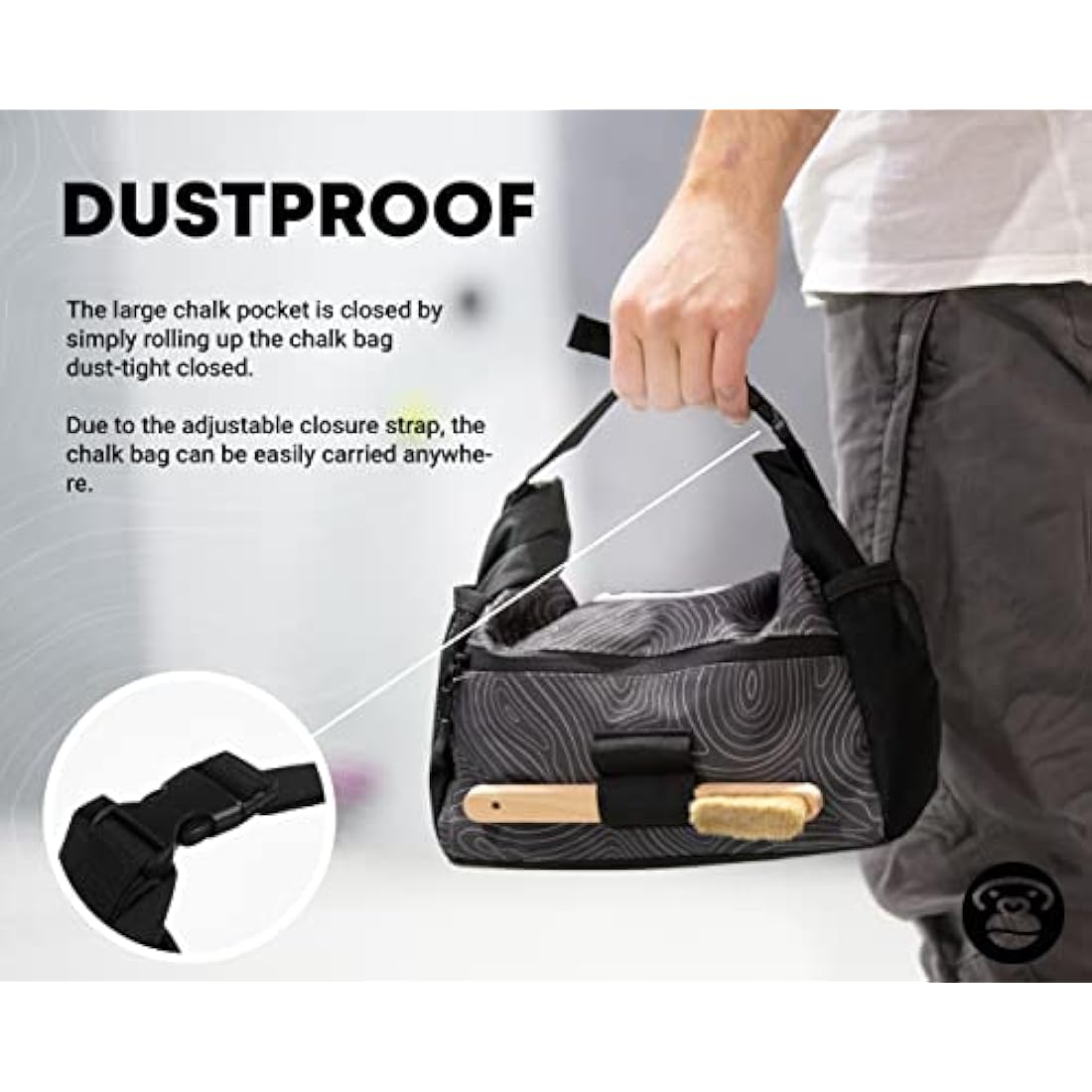 APE13 Chalk Bag Boulder Set – Large Magnesium Bag with Brush & Chalk