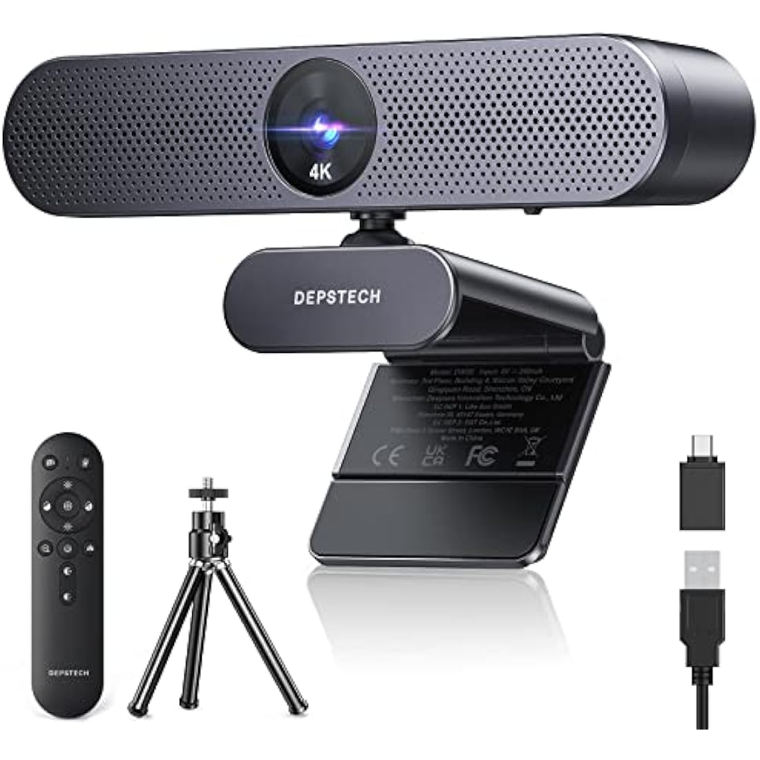 DEPSTECH DW50 Pro 4K Webcam – Sony Sensor, 3x Zoom & Remote Control