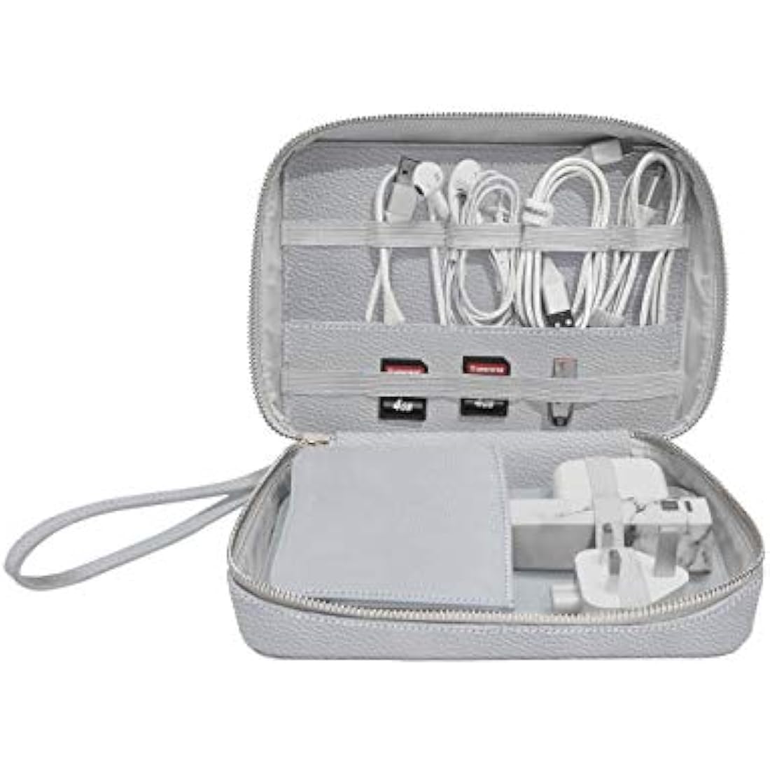 Stackers Cable Tidy Bag – Pebble Grey Travel Electronics Organizer