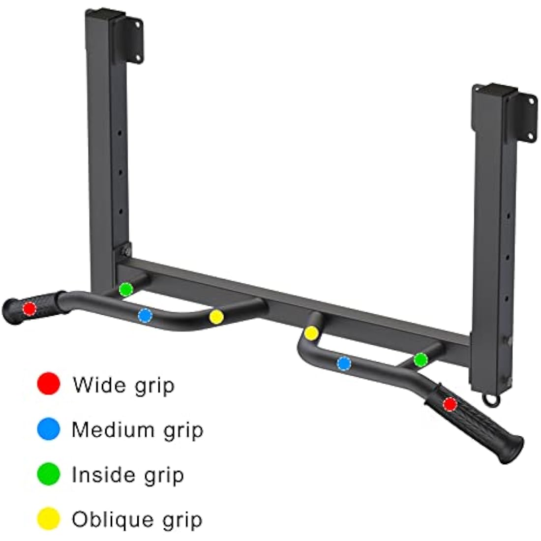 Kipika Ceiling Mount Pull Up Bar | 4-Level Height Adjustable Steel