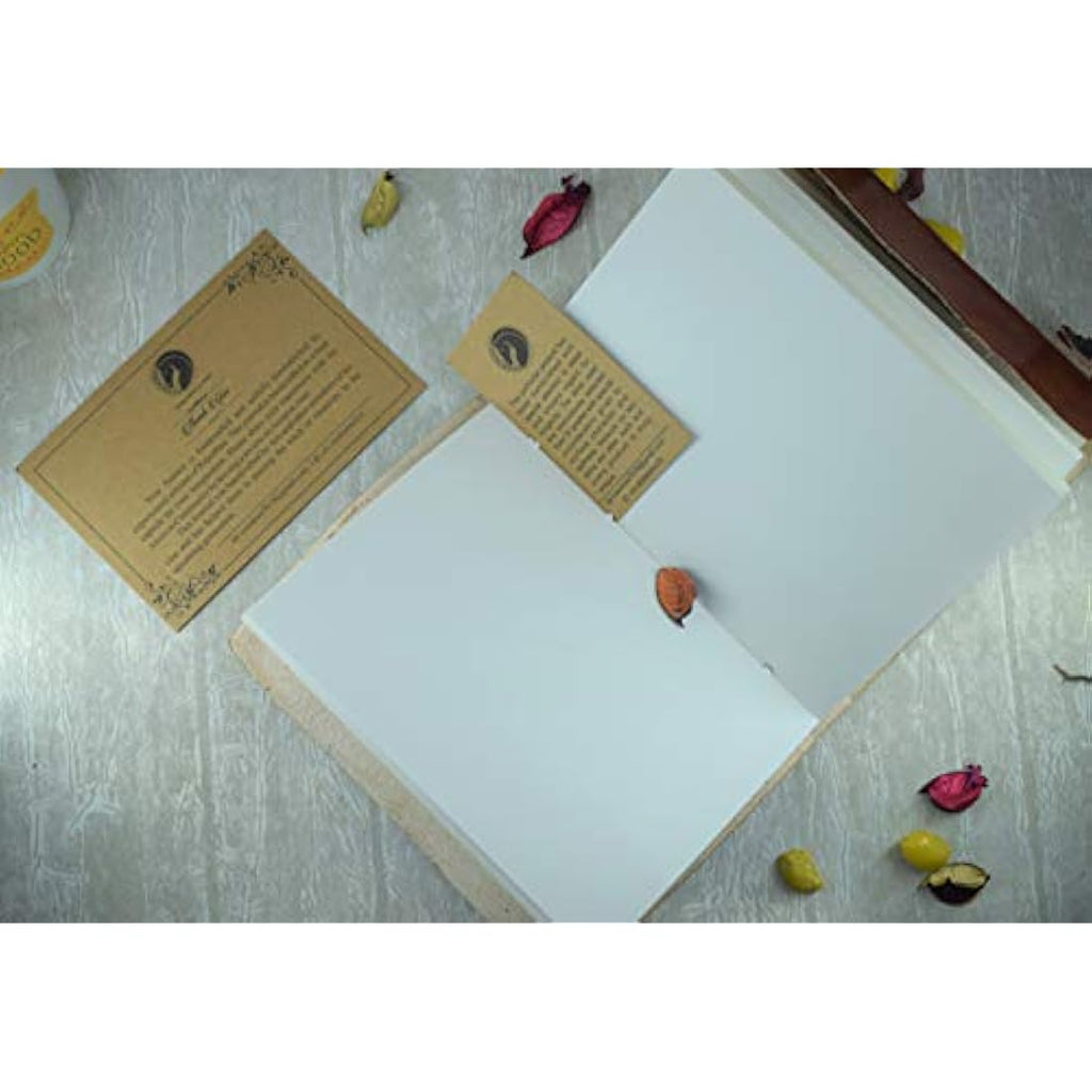 OVERDOSE 7 Chakra Stone Leather Journal – Handmade Unlined Sketchbook