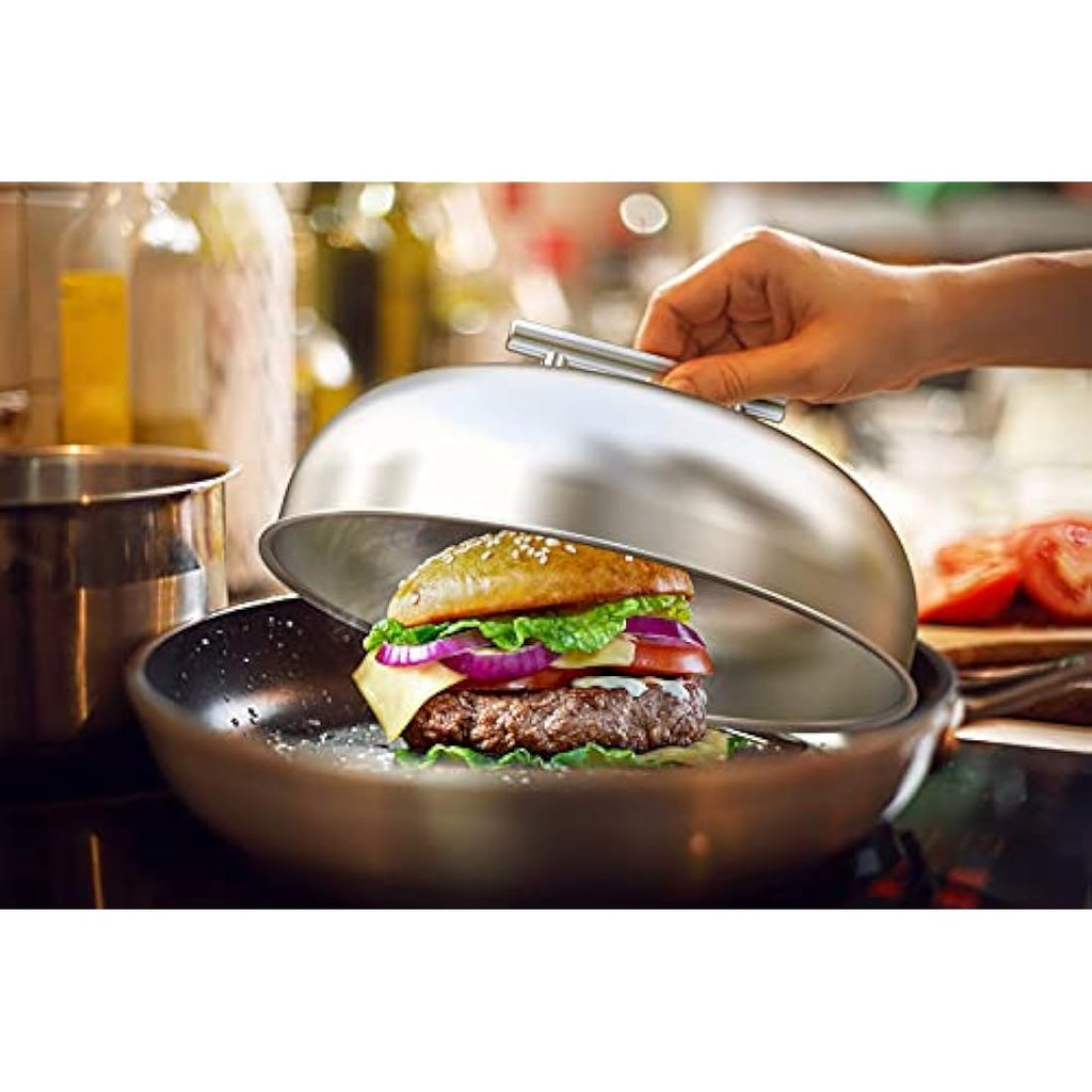 Stainless Steel Cheese Melting Dome | Round Griddle Basting Cover