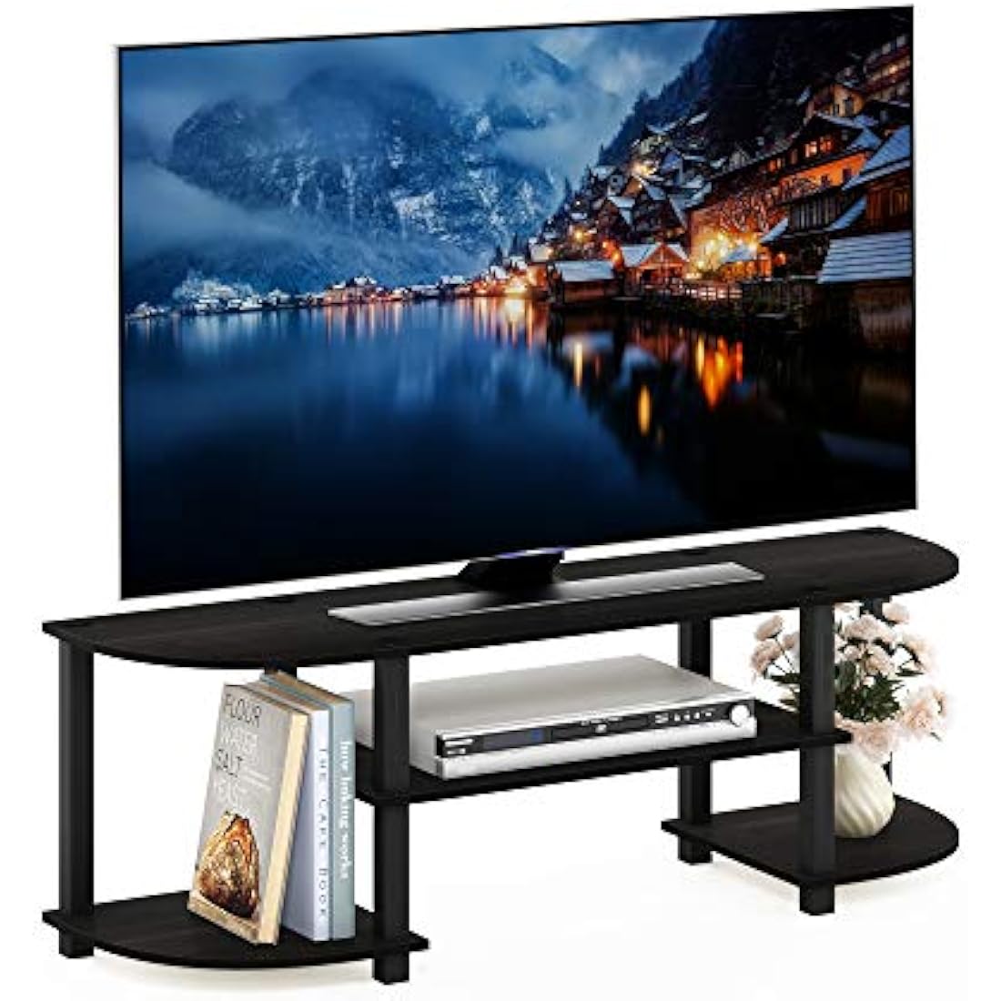 Furinno Wide TV Stand Entertainment Center for 55 Inch TV - Espresso