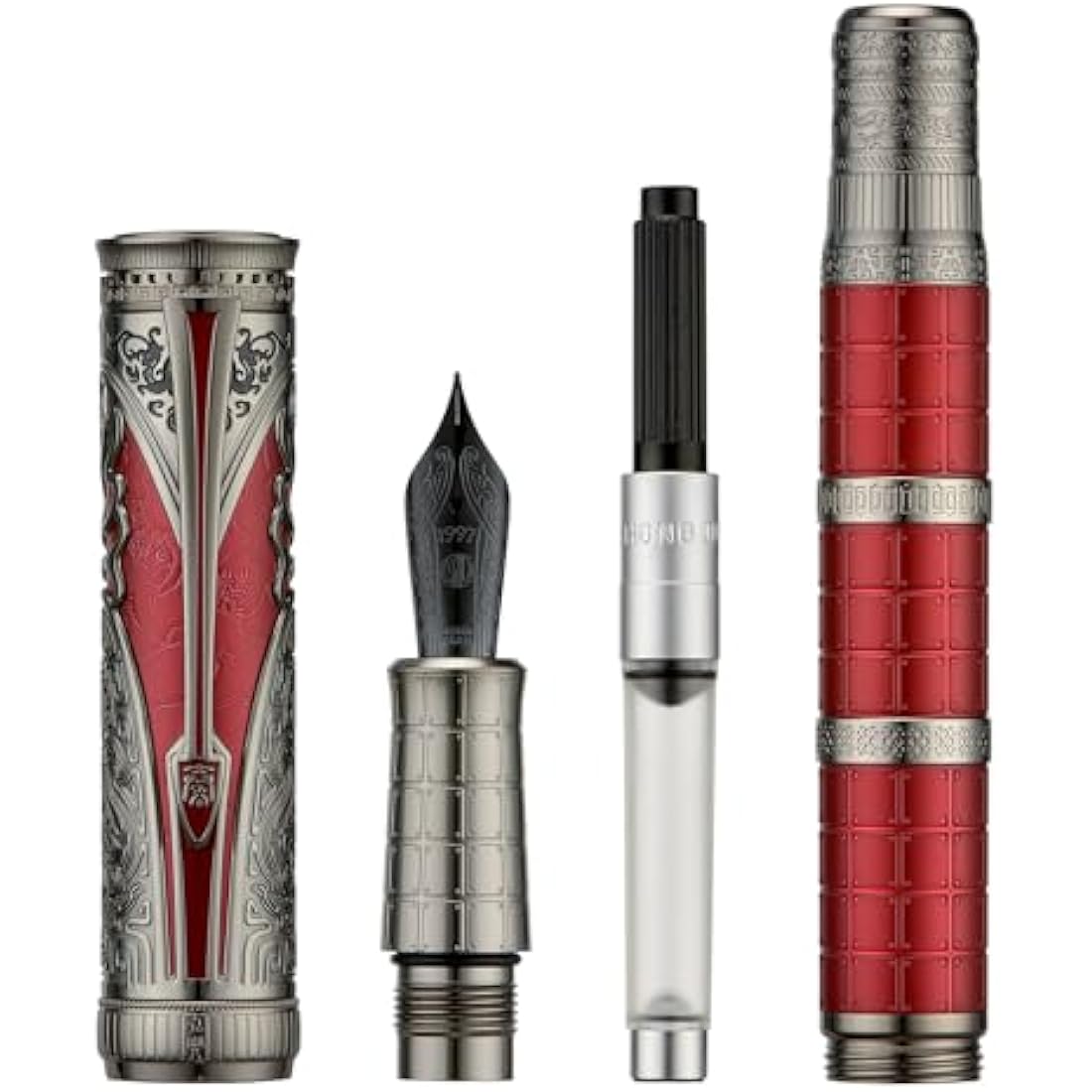 Hongdian D5X Fountain Pen – Qin Dynasty Retro Totem Fine Nib Gift Set