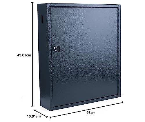 PAVO Deluxe Metal Key Cabinet for 150 Keys – Modern Dark Grey Storage