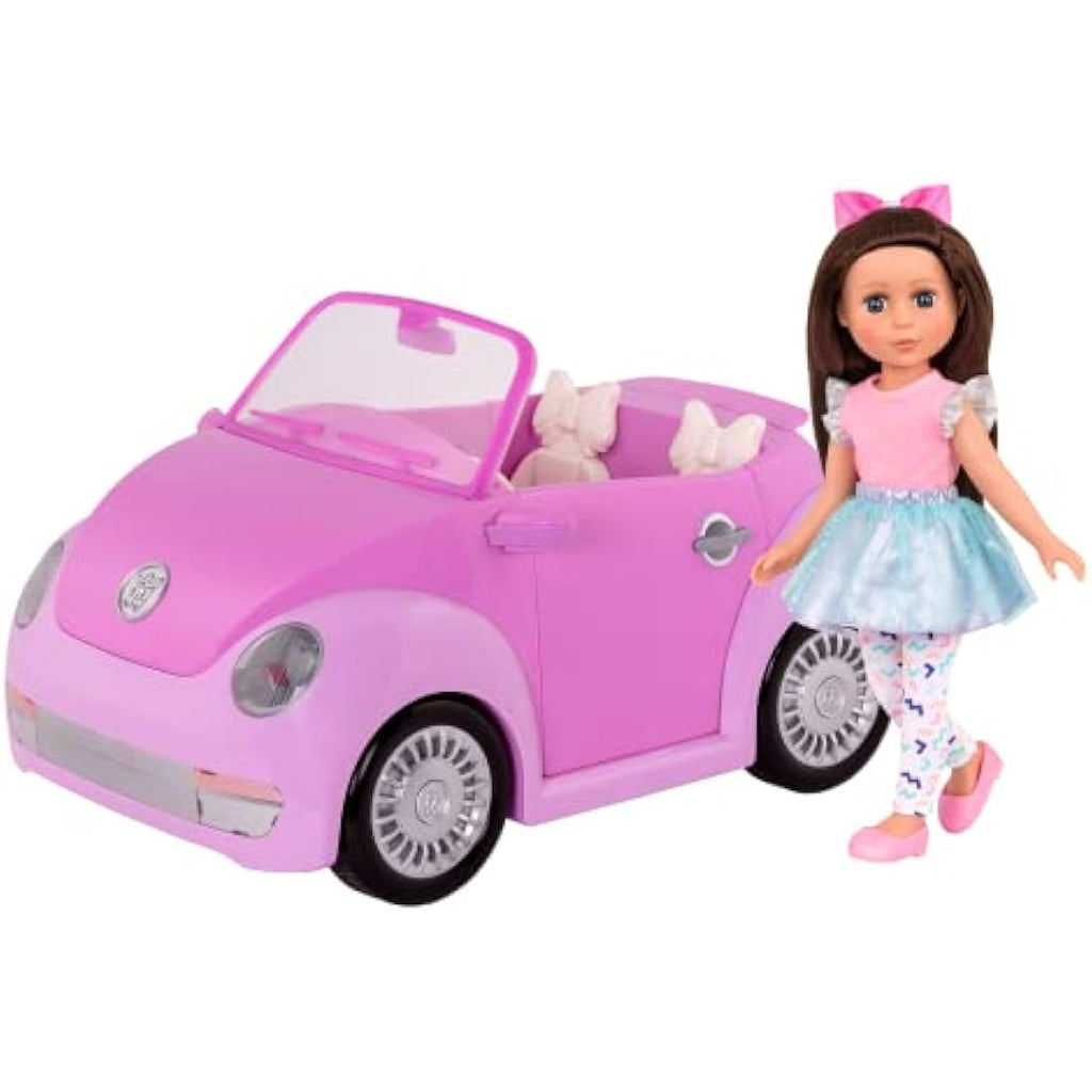 Glitter Girls Candice 14-Inch Poseable Doll & Purple Convertible Car