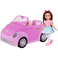 Glitter Girls Candice 14-Inch Poseable Doll & Purple Convertible Car