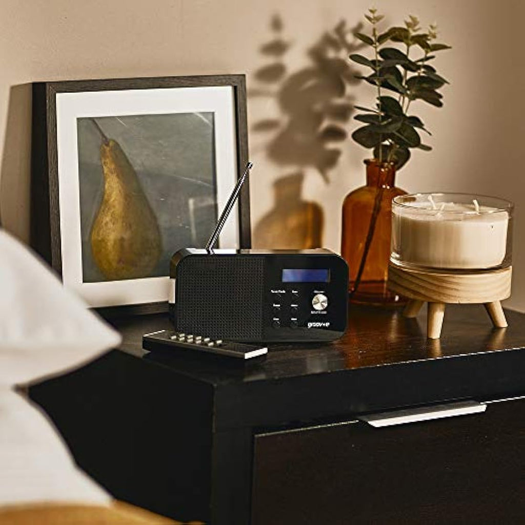 Groov-e Venice DAB/FM Digital Radio | Bluetooth & Alarm Clock - Black