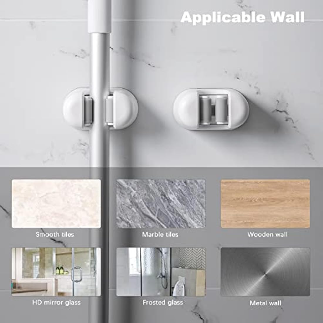 Jolof Store Broom Mop Holder – 3 Pack Adhesive Wall Mount Organizer