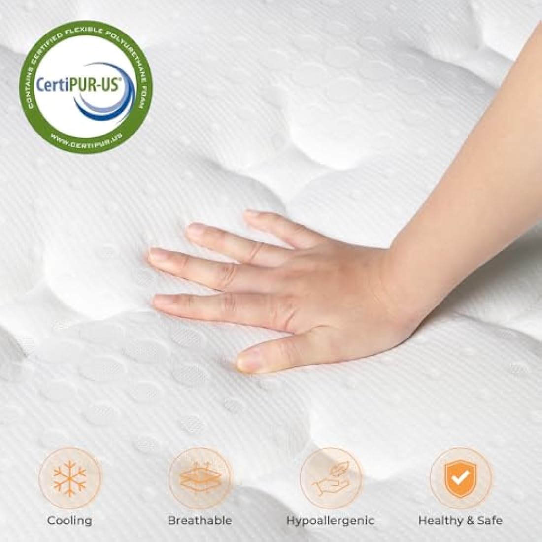 Vesgantti 3FT Single Hybrid Mattress | 10.2 Inch Pocket Spring & Foam
