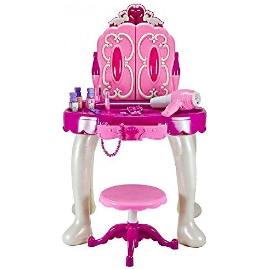 Delex Girls Princess Vanity Table Playset with Mirror, Lights & Music