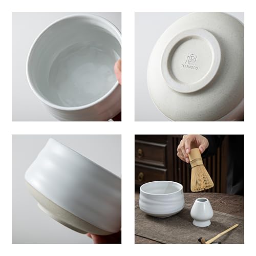 TEANAGOO 7-Piece Matcha Tea Set – Ceramic Bowl & Bamboo Whisk Kit