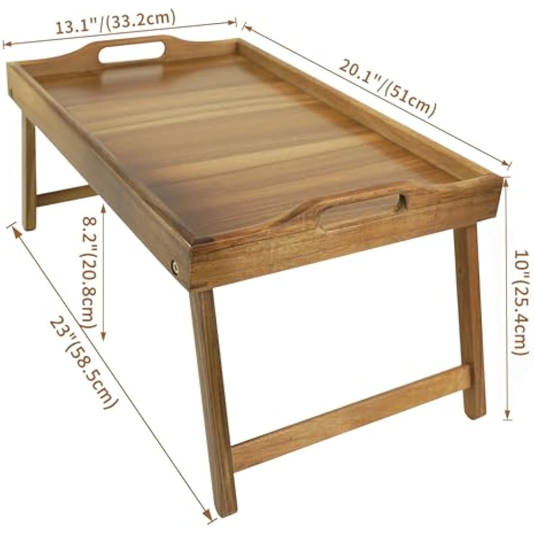 Acacia Wood Bed Tray – Foldable Laptop Table & Serving Tray