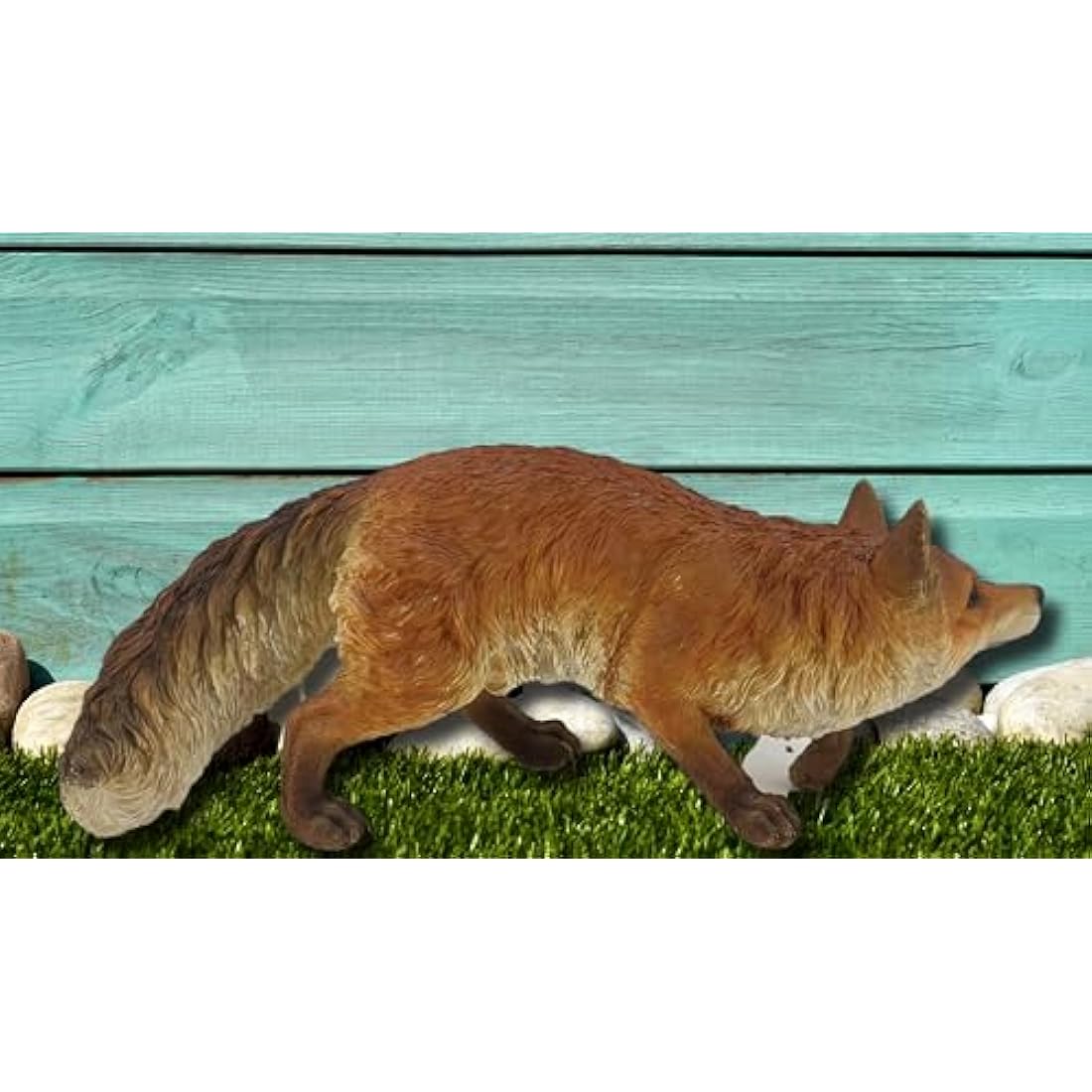 G&H Decor Realistic Sitting Fox Statue – Weatherproof Resin Garden Ornament