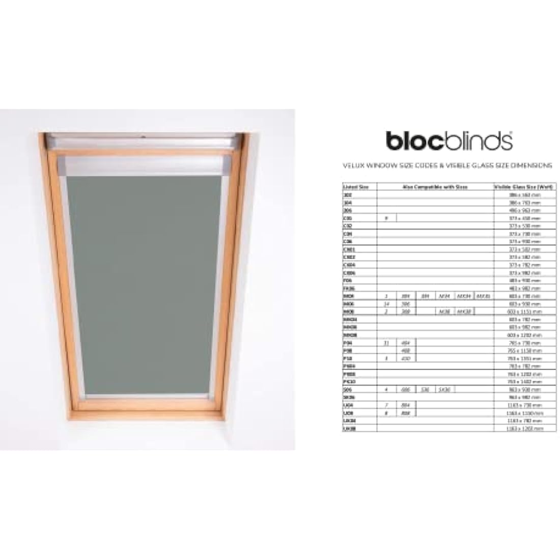 Jolof Store Blackout Skylight Blind for Velux C04 Windows – Pewter