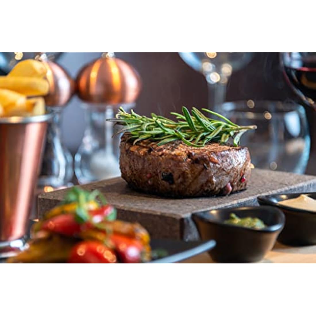 Black Rock Grill Lava Stone Steak Set – Matt Black Cooking Platter