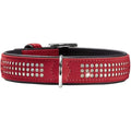 Hunter Softie Deluxe Dog Collar – Red Leather with Swarovski Elements
