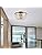 WUZUPS Modern Black Crystal Chandelier – Flushmount Ceiling Light Fixture