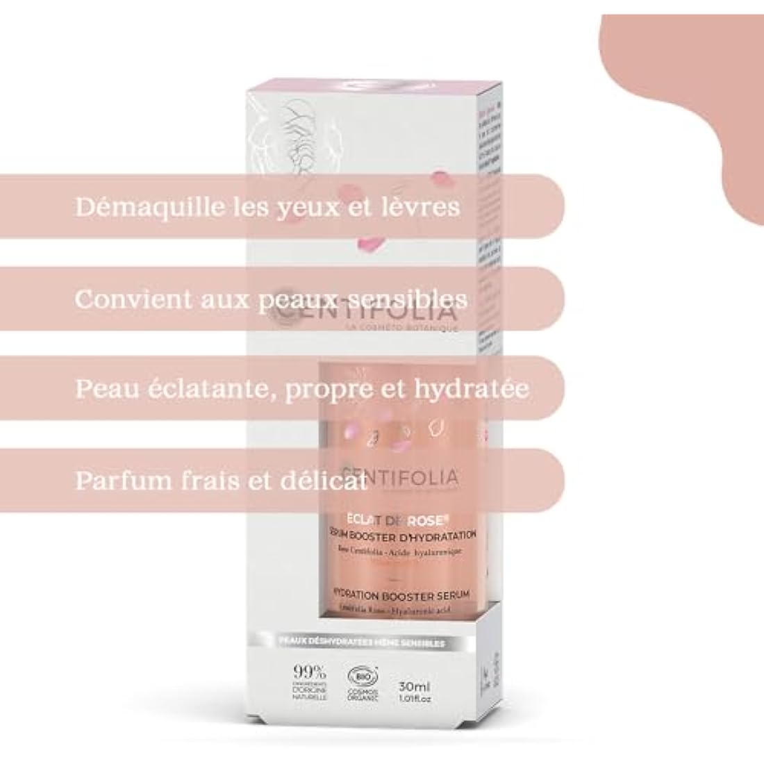 Centifolia Éclat de Rose Sérum Booster d'Hydratation Bio - 30ml