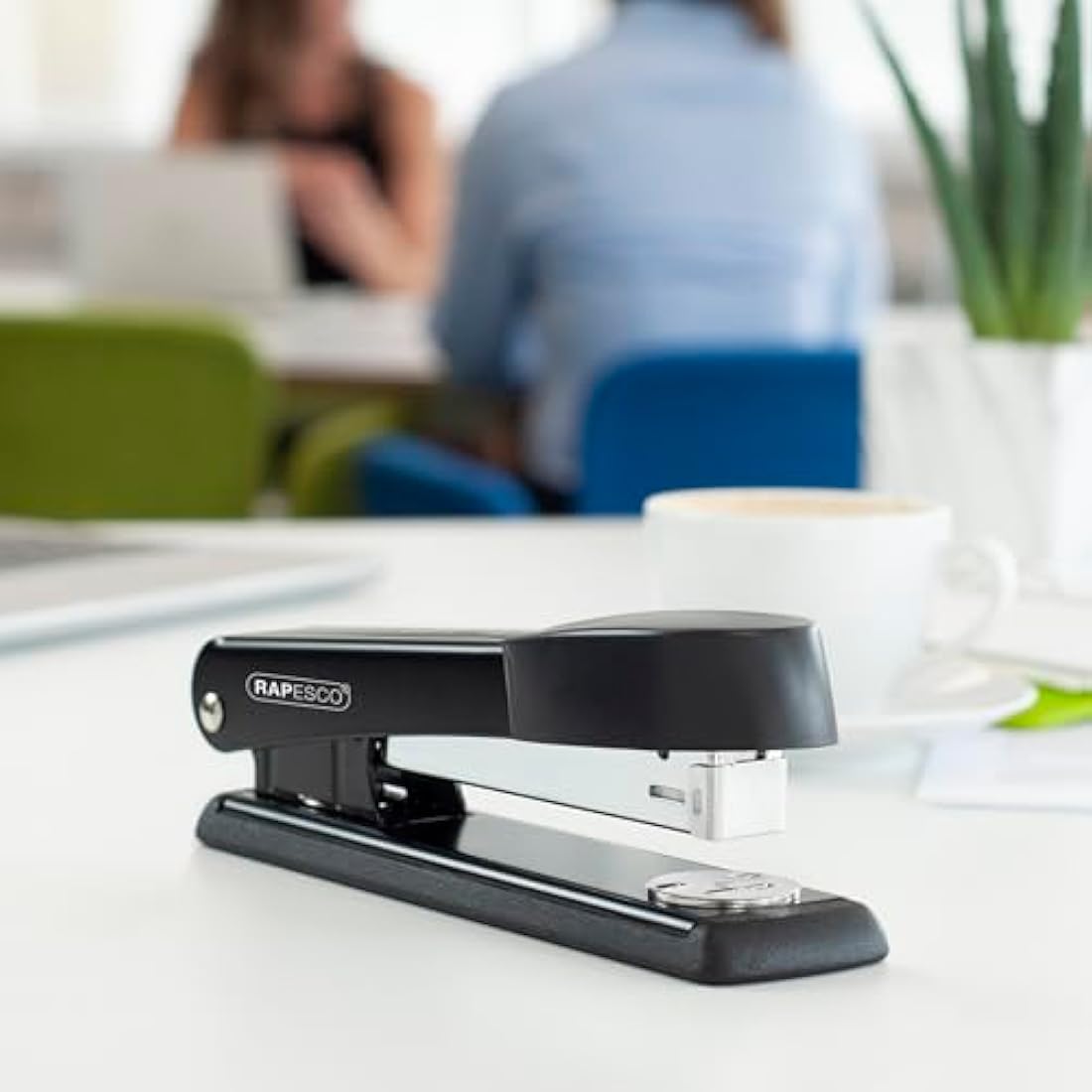 Rapesco Marlin Antibacterial Desktop Stapler – 25 Sheet Capacity, Black