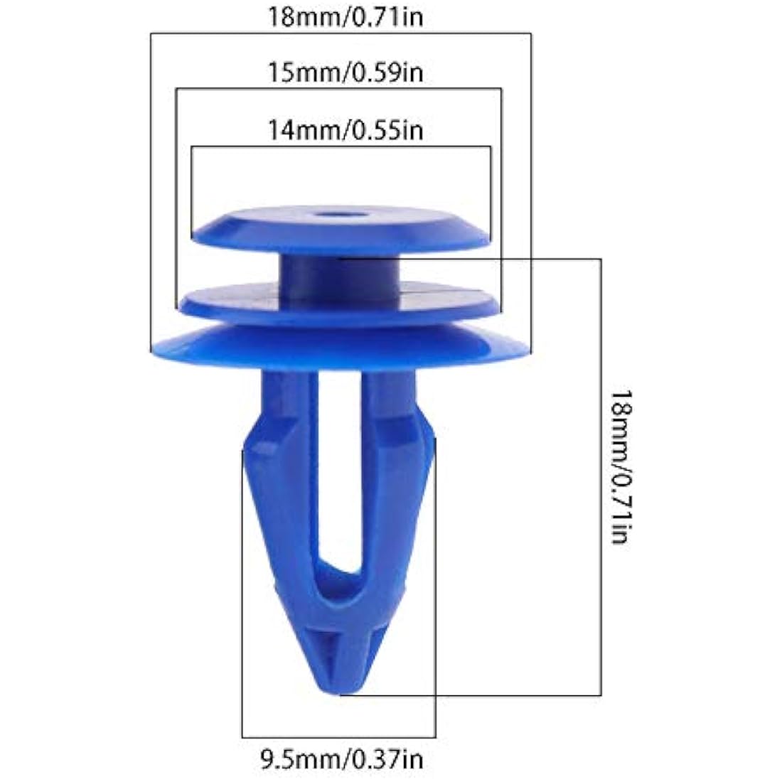 YINETTECH 50x Wheel Arch Trim Clips | Blue Plastic Fasteners for Range Rover