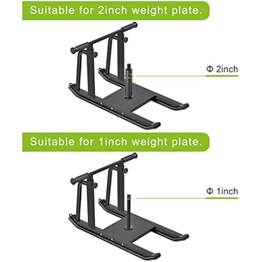 Kipika Weight Sled | Adjustable Height Fitness Sled for 1" & 2" Plates