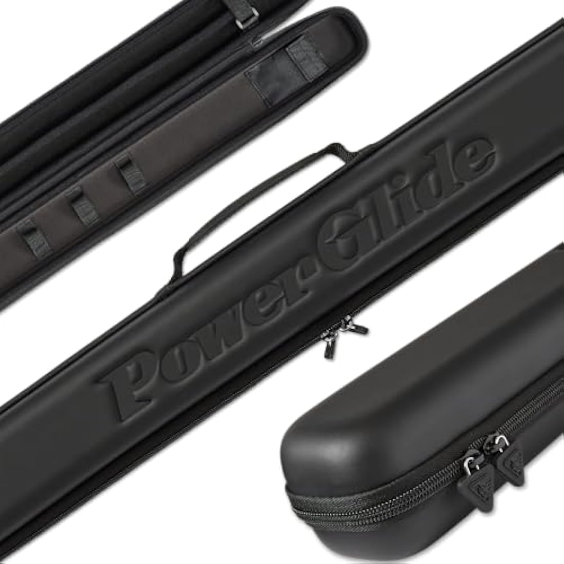 Powerglide 2-Piece Snooker Pool Cue Case | EVA Soft Touch Protective Bag