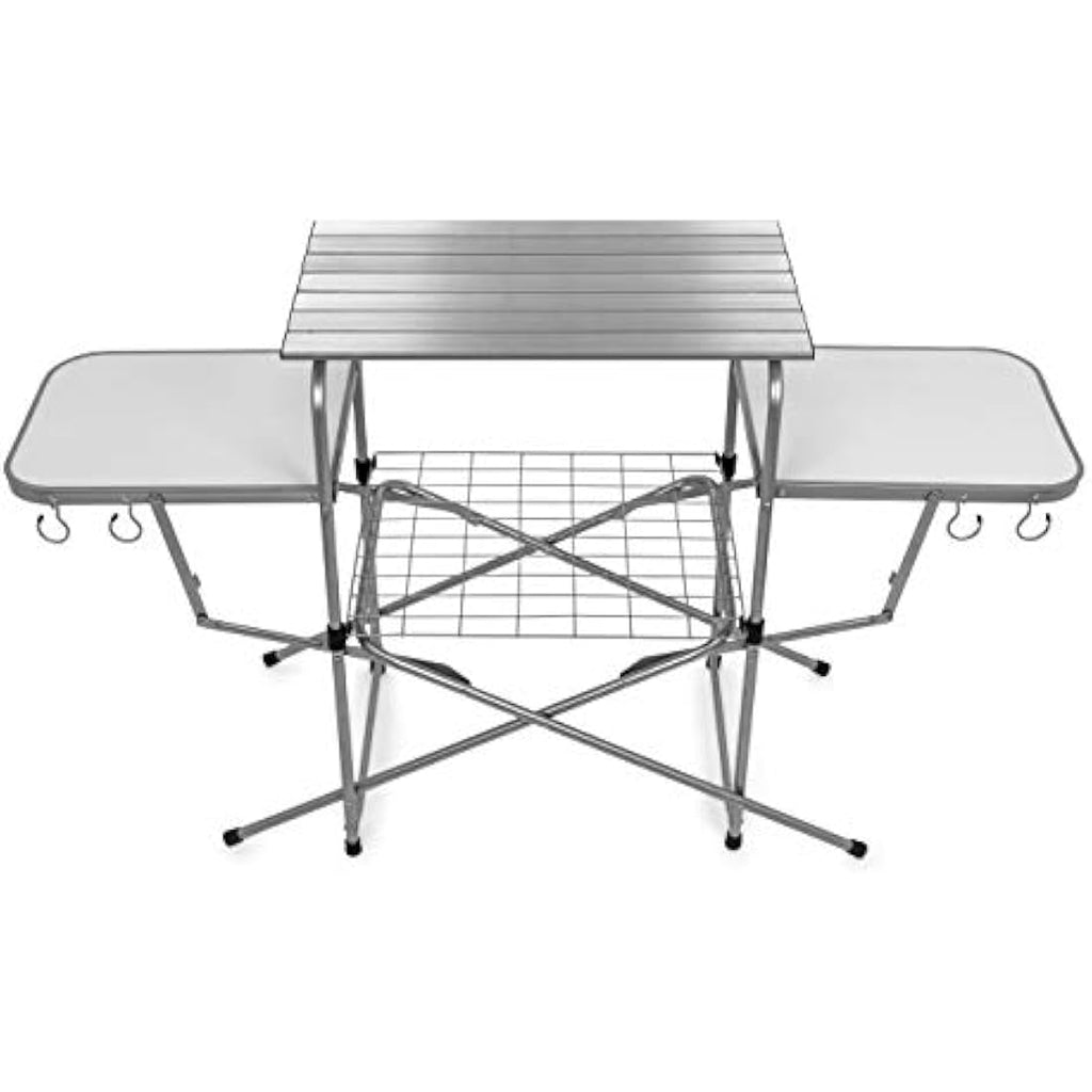 Camco Olympian Deluxe Portable Grill Table – Folding Outdoor Cooking Station