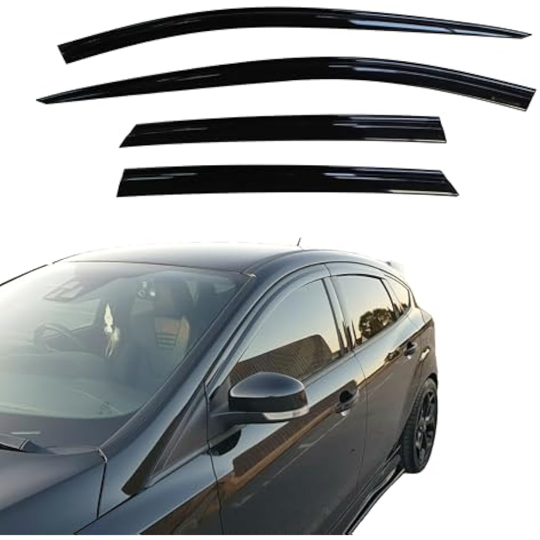 Auto Clover Wind Deflectors for Ford Focus MK3 2011–2017 Hatchback