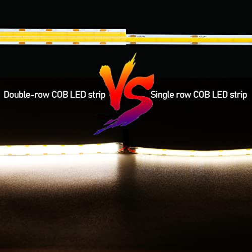 GOMING 32.8ft Double Row COB LED Strip Light | 4000K Natural White 24V