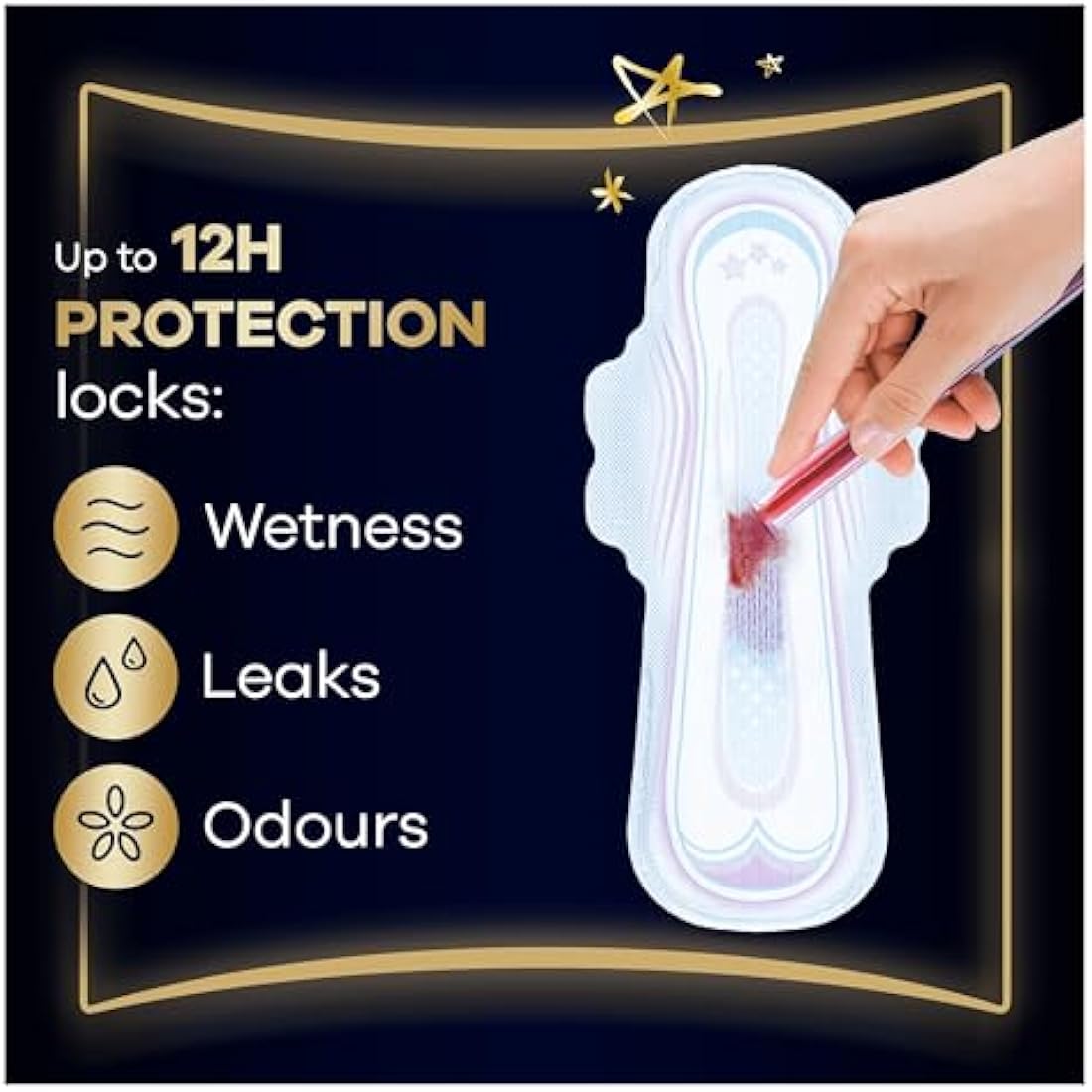 Always Ultra Night Size 5 Sanitary Towels with Wings - 72 Pads (Pack of 4)
