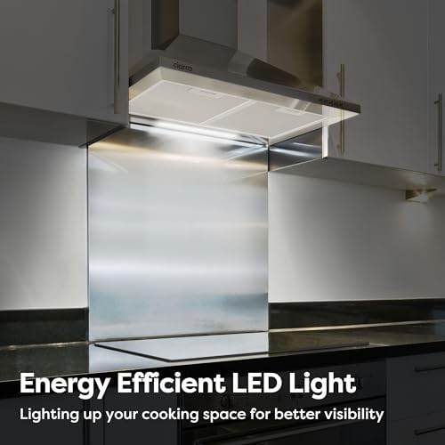 CIARRA 60cm Cooker Hood | A++ Stainless Steel Chimney Extractor Fan