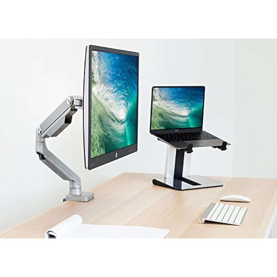 Mount-It! Single Monitor Arm – Mechanical Spring Desk Mount for 32" Screens