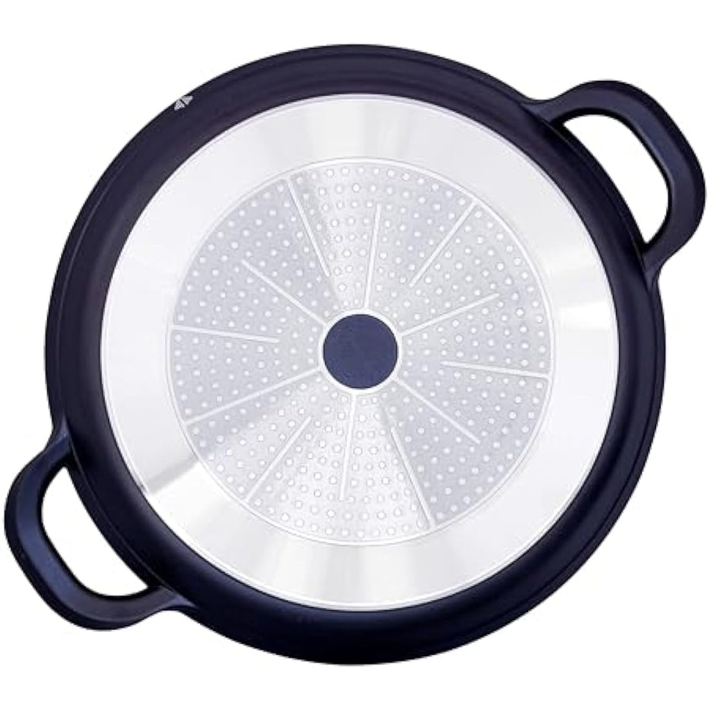 Paella Pan | 36cm Non-Stick Ceramic Pan with Glass Lid
