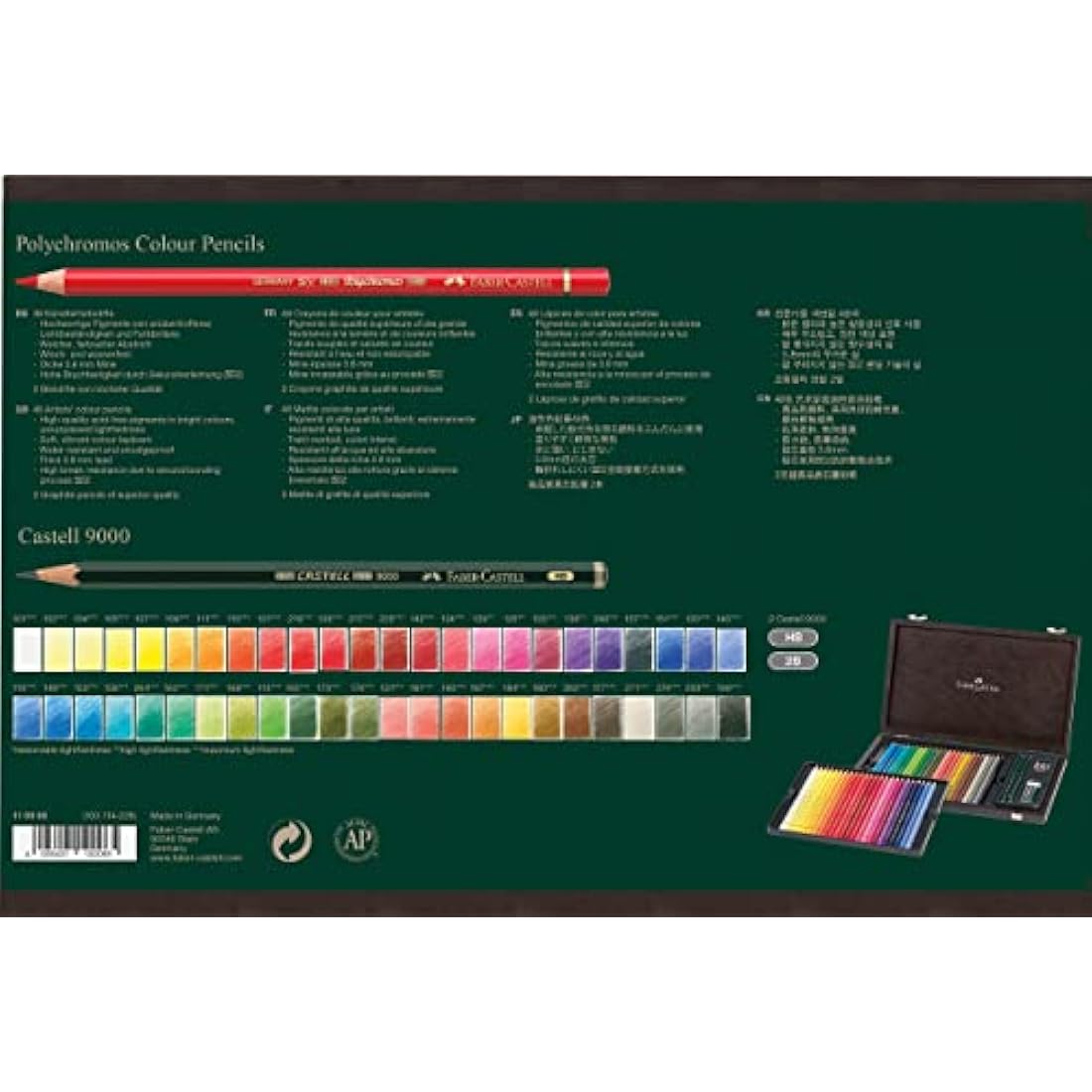 Faber-Castell Polychromos Colour Pencils | Wooden Case of 48