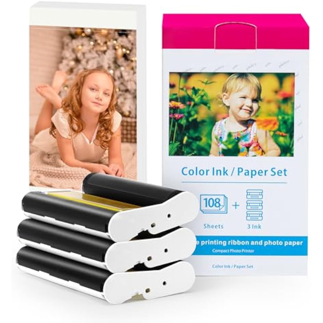 Jolof Store KP-108IN Ink and Photo Paper Set for Canon Selphy CP1300 CP1500