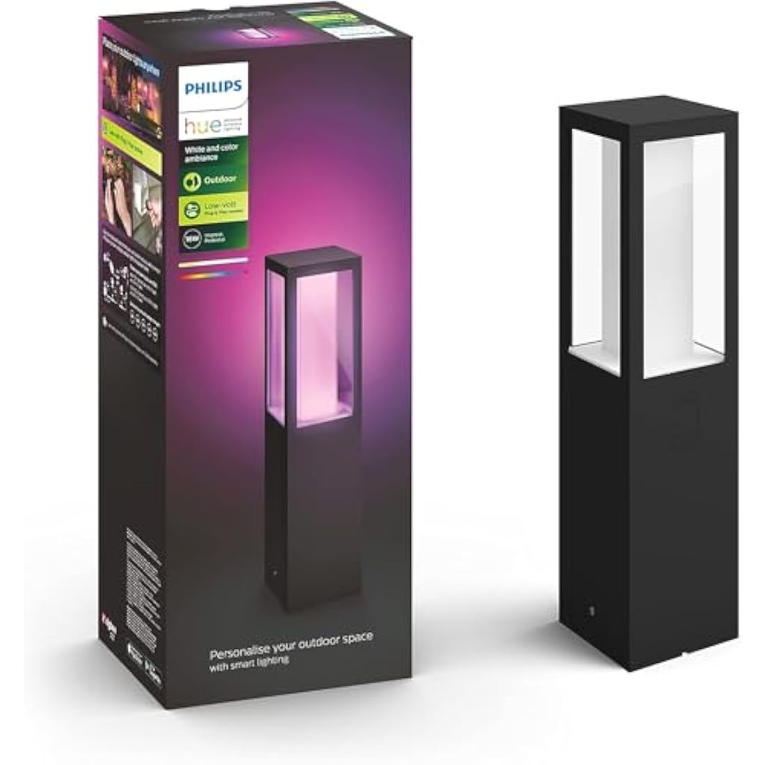 Philips Hue Impress Pedestal – White & Colour Ambiance Outdoor Smart Light