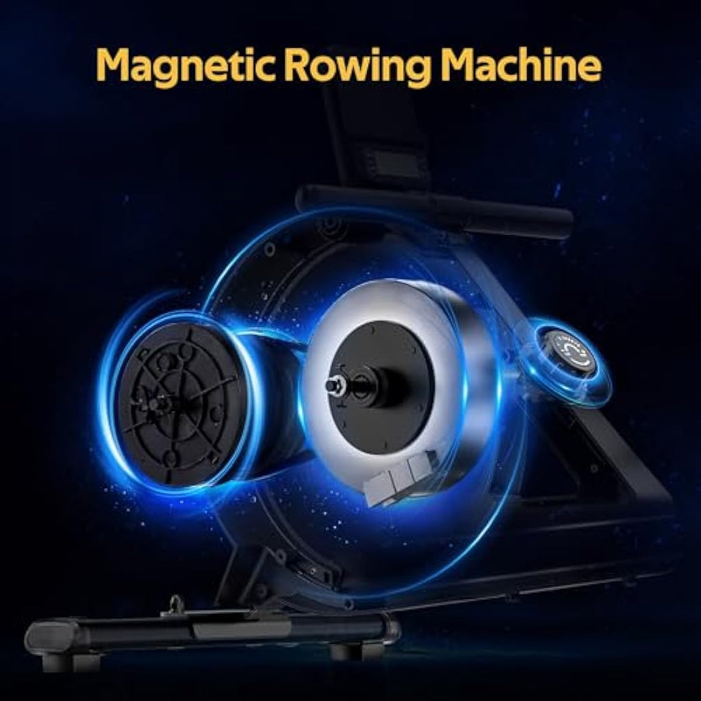 LABGREY Magnetic Rowing Machine | Dual Rail Bluetooth Rower - 350LB
