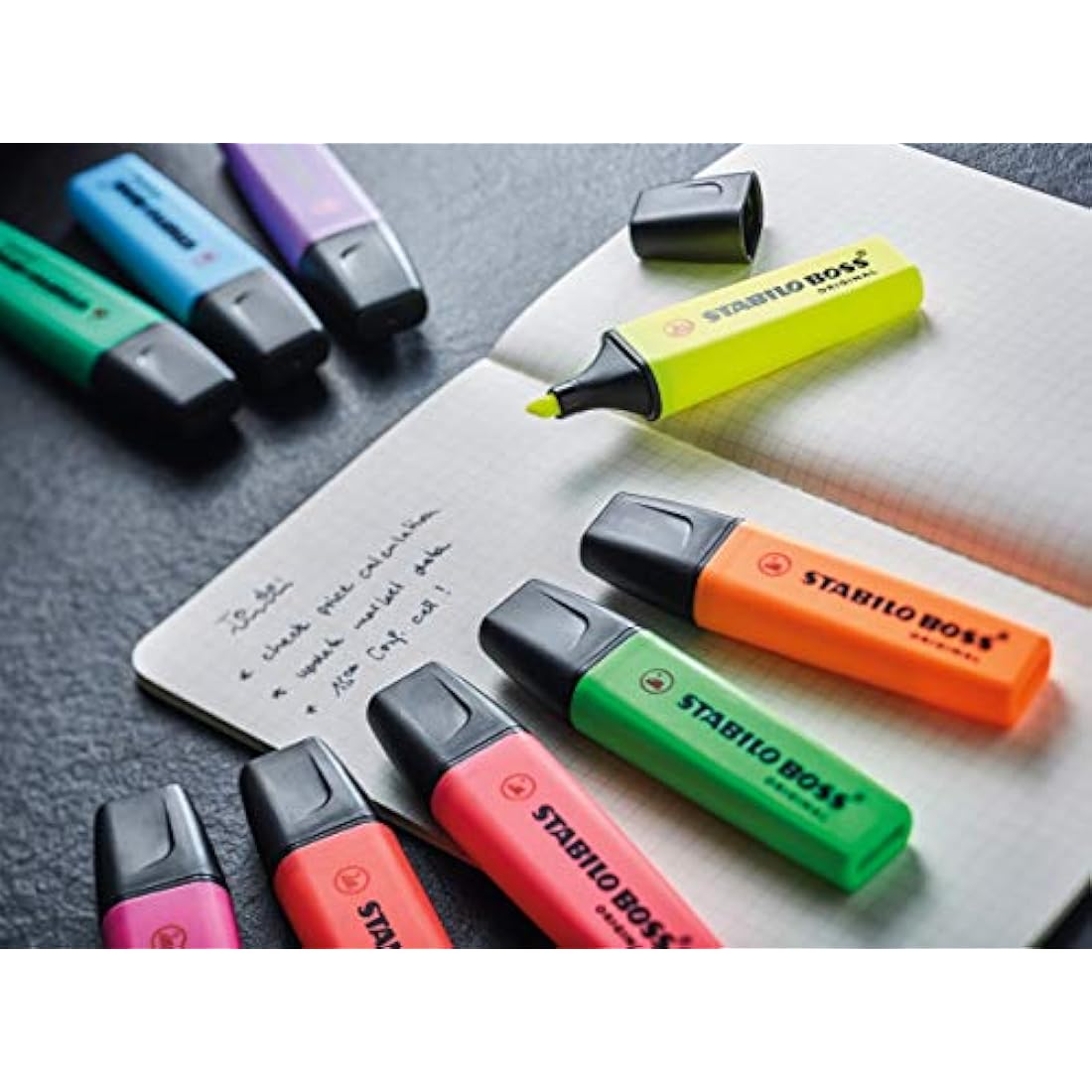 STABILO BOSS ORIGINAL Highlighter - Pack of 48 - 5 Neon Colors