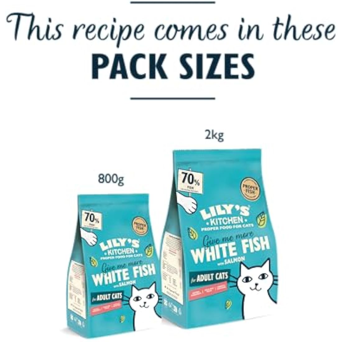 Lily's Kitchen Grain-Free White Fish & Salmon Dry Cat Food - 4 x 800g