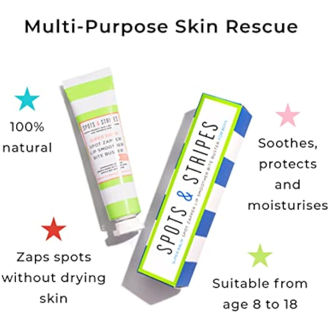 Spots & Stripes Boys Starter Skincare Set | Natural Cleanser & Balm Duo