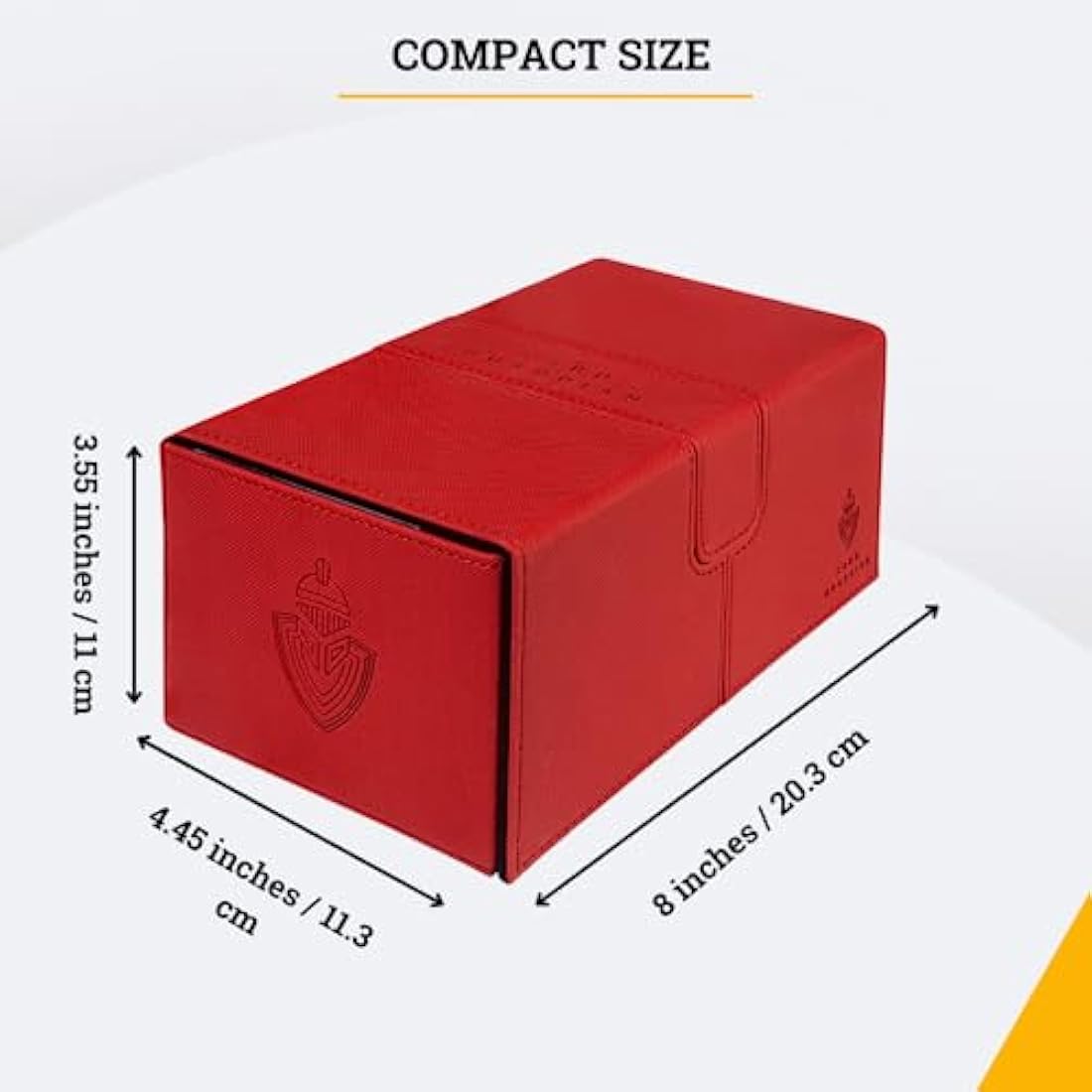 Card Guardian Double Deck Box for 200+ TCG Cards - Red PVC-Free