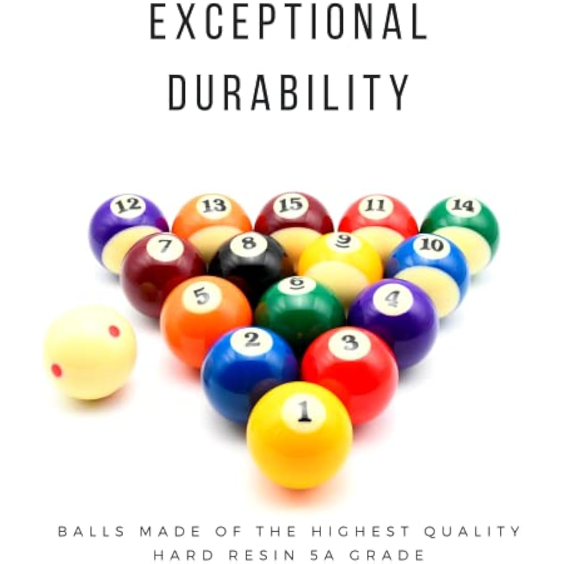 Eliter Sports Professional American Pool Billiard Balls Set - 5A Pure Resin