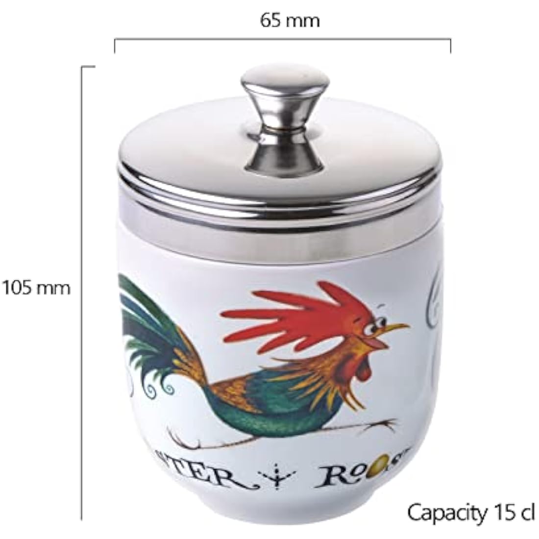 BIA International Porcelain Egg Coddlers - Chasing Chickens Set of 2