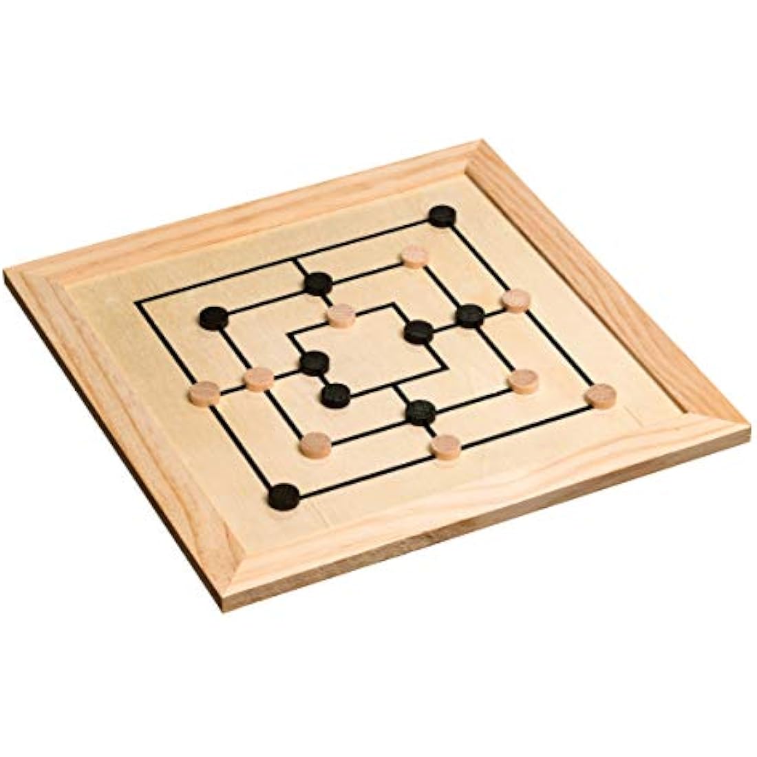 Philos 8-in-1 Wooden Game Compendium – 23cm Pine Chess & Classic Set