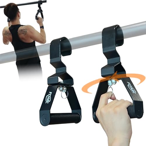 Fitarc Lat Pull Down & Pull Up Handles – 12-Level Adjustable Steel Grips