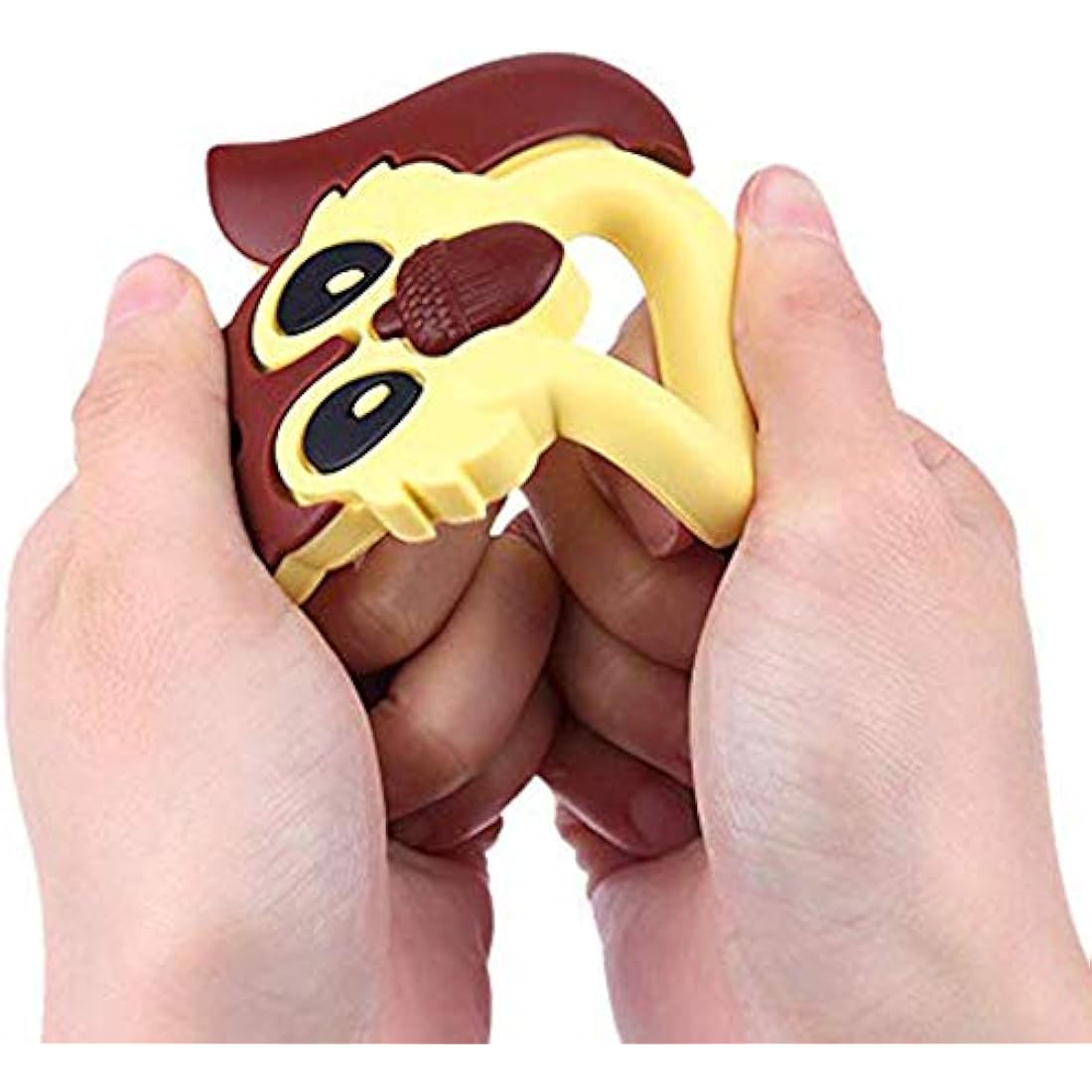 PREMYO Silicone Baby Teething Toy – BPA Free Squirrel Teether, Brown