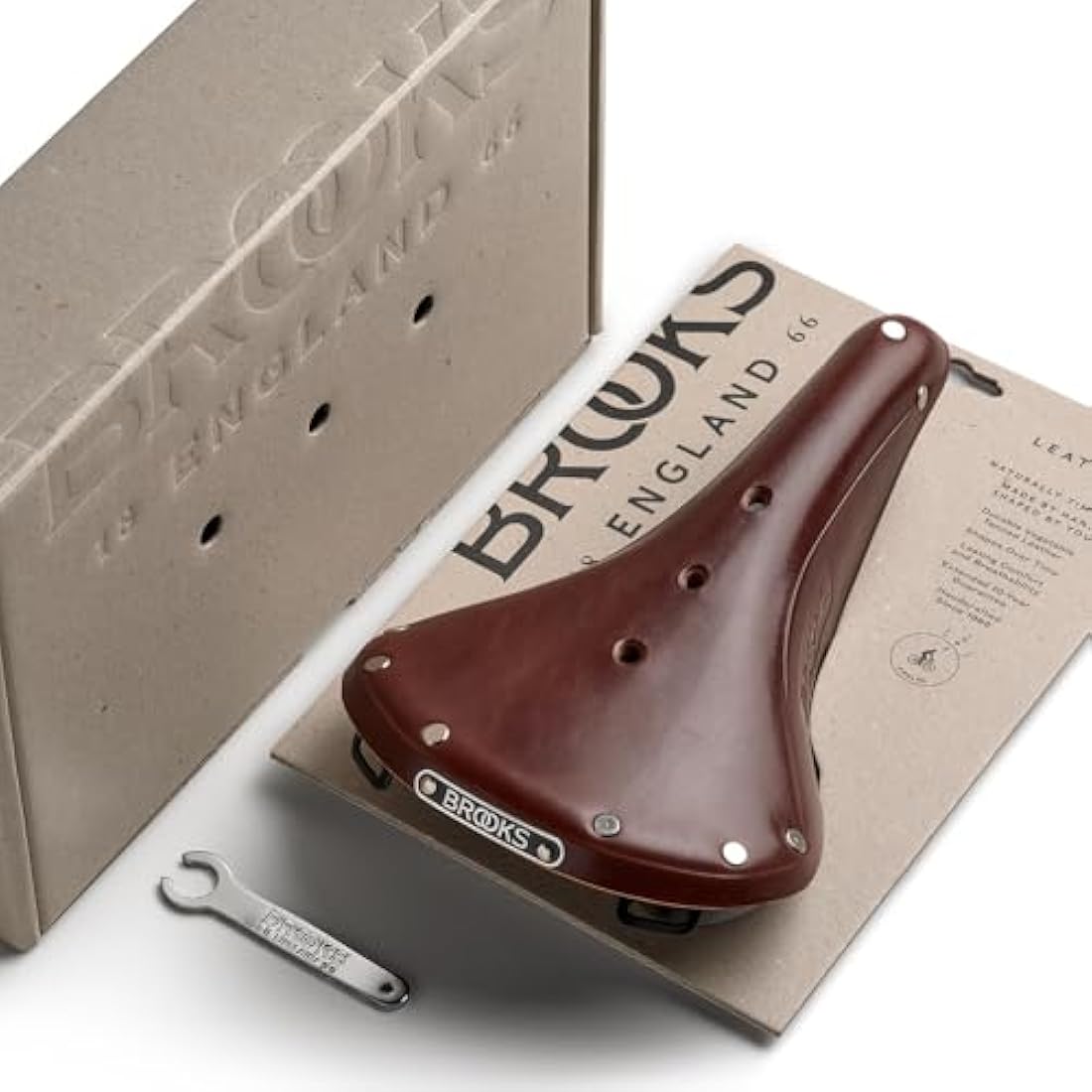 Brooks England B17 Leather Bike Saddle – Handmade Black Steel Seat